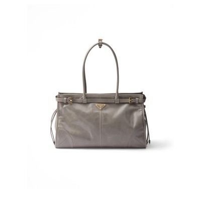 PRADA BONNIE LARGE LEATHER HANDBAG 1BA433 (38*24*12cm)